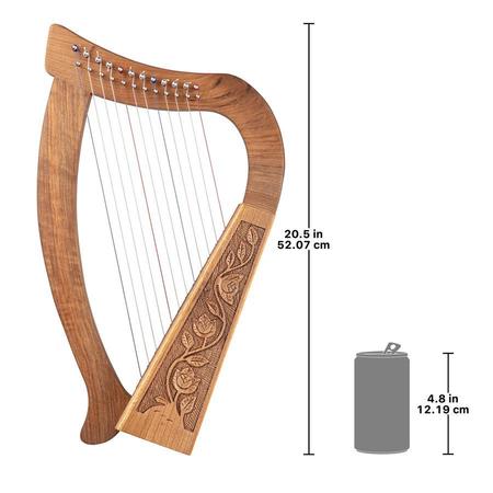 Design Toscano Celtic Walnut Tara Harp MD4729